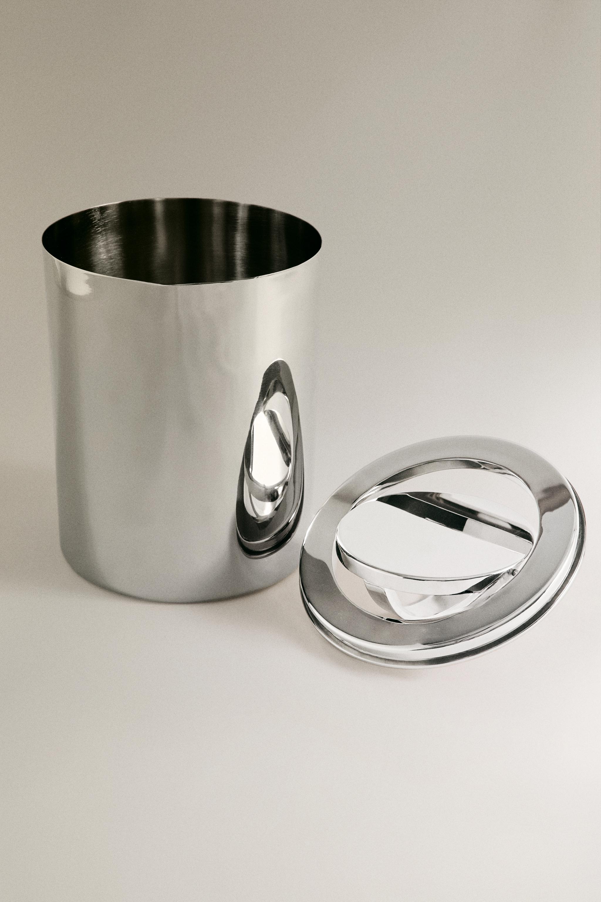 POUBELLE MÉTAL AVEC COUVERCLE